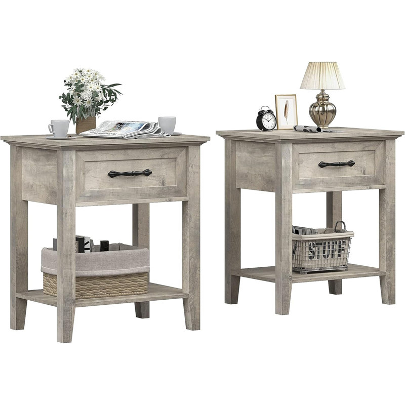 Gracie Oaks Modern Versatile Nightstand Beside End Table For Bedroom ...